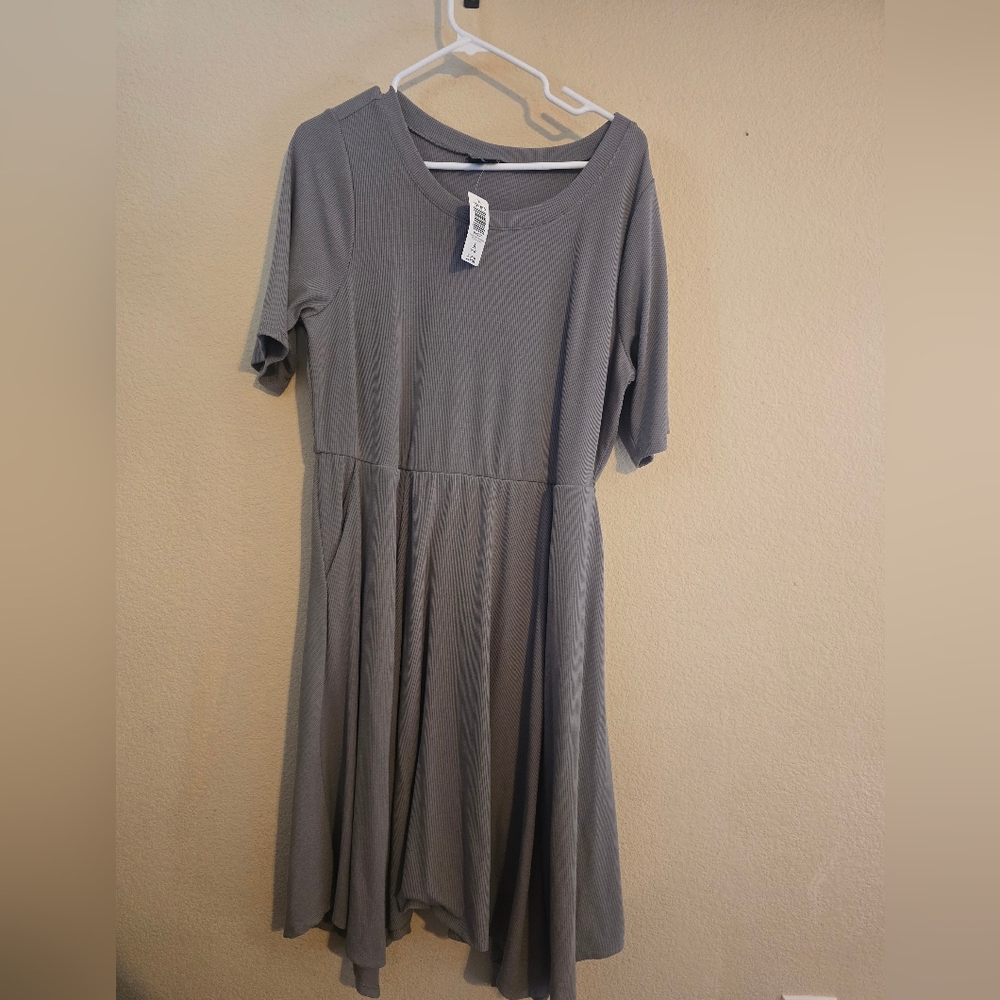 Torrid Midi Super Soft Rib Hanky Hem Dress